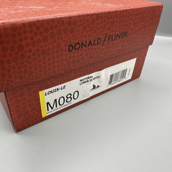 Donald Pliner Platform Sandal Linen Blend Natural Slip-On Women 8M - Picture 4 of 10